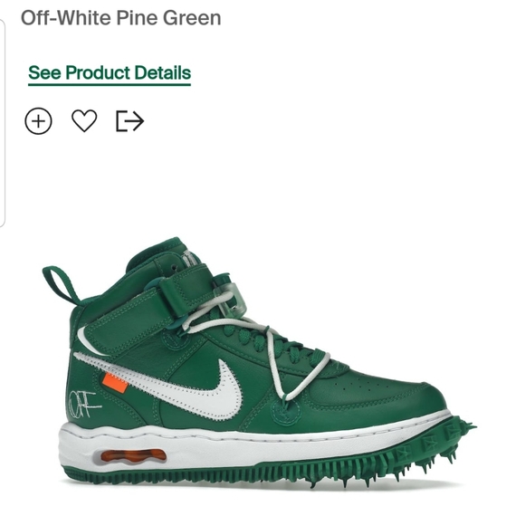 AIR FORCE 1 MID"Off-White - Pine Green" - Picture 4 of 4